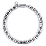 6mm 925 Sterling Silver Tubular Men's Solid Chain Bracelet