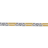 6mm 925 Sterling Silver and 14K Yellow Gold Figaro Chain Bracelet
