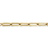 7 inch 14K Yellow Gold Hollow Paperclip Chain Bracelet