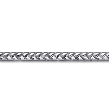 7mm 925 Sterling Silver Men's Solid Chain Bracelet Herringbone