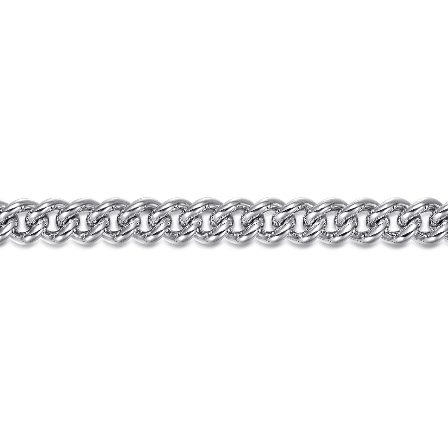 7mm 925 Sterling Silver Men's Solid Cuban Link Chain Bracelet - Shot 2