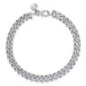7mm 925 Sterling Silver Men's Solid Cuban Link Chain Bracelet