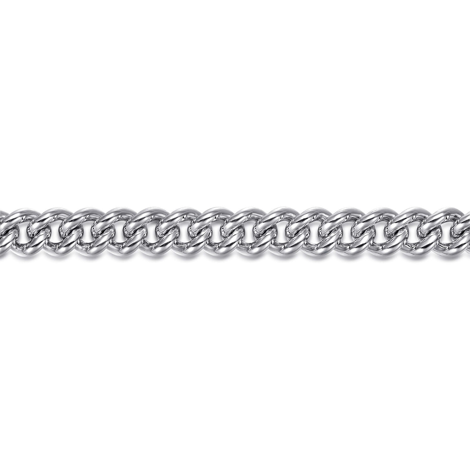 7mm 925 Sterling Silver Men's Solid Cuban Link Chain Bracelet - Shot 2