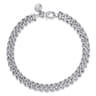 7mm 925 Sterling Silver Men's Solid Cuban Link Chain Bracelet