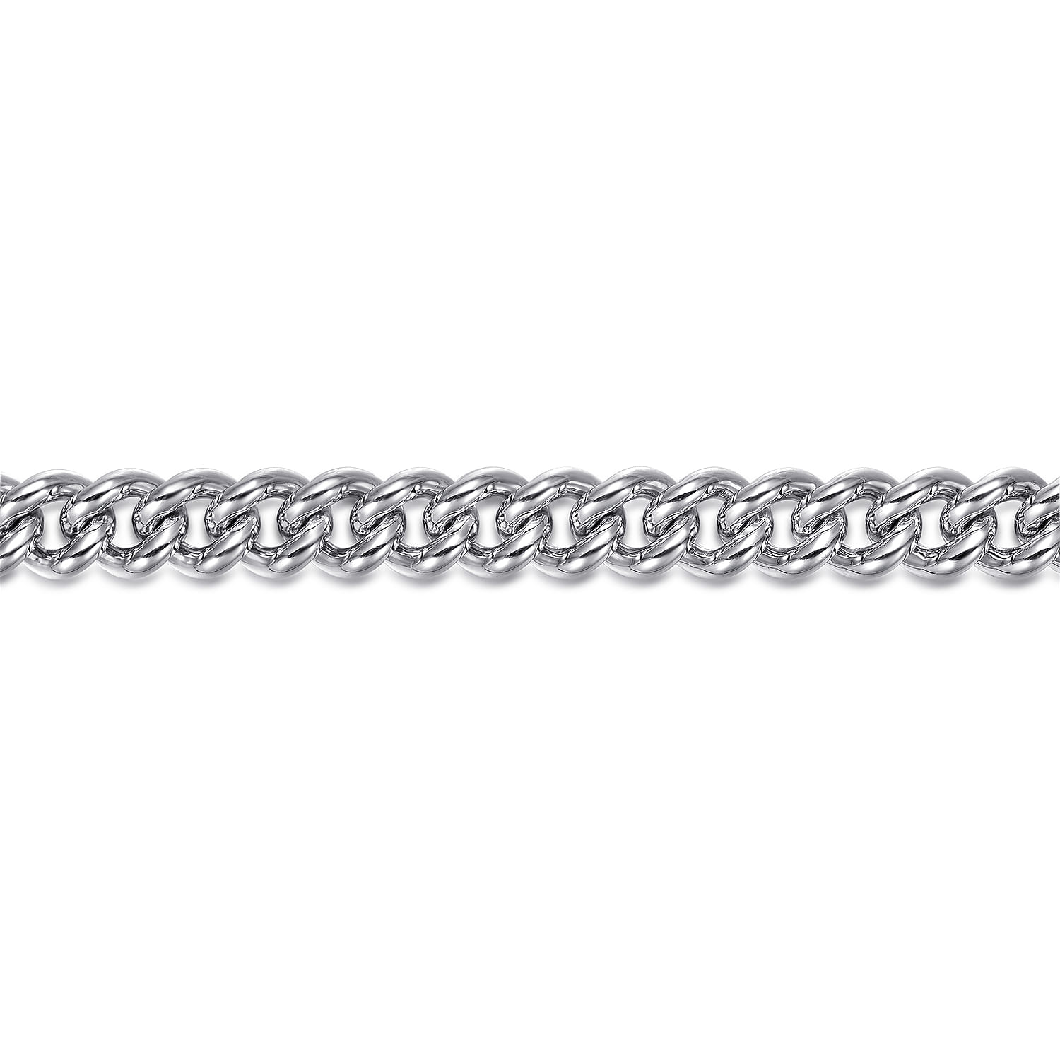 7mm 925 Sterling Silver Men's Solid Cuban Link Chain Bracelet - Shot 2