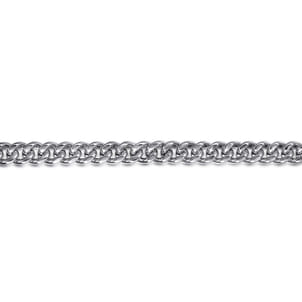 7mm 925 Sterling Silver Solid Mens Cuban Link Chain with Diamond Cut Bracelet