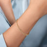 8 Inch 14K Yellow Gold Hollow Link Chain Bracelet
