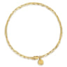 8 inch 14K Yellow Gold Hollow Paperclip Chain Bracelet