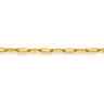 8 inch 14K Yellow Gold Hollow Paperclip Chain Bracelet