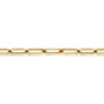 8 inch 14K Yellow Gold Hollow Paperclip Chain Bracelet