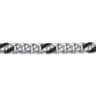 8mm 925 Sterling Silver Black Spinel Men's Solid Cuban Link Chain Bracelet