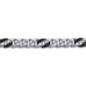 8mm 925 Sterling Silver Black Spinel Men's Solid Cuban Link Chain Bracelet