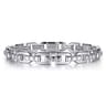 8mm 925 Sterling Silver Men's Cylindrical Mix Link Chain Bracelet