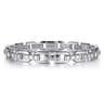 8mm 925 Sterling Silver Men's Cylindrical Mix Link Chain Bracelet