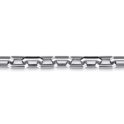 8mm 925 Sterling Silver Men's Hollow Faceted Men's Chain Black Spinel Bracelet