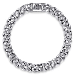 8mm 925 Sterling Silver Men's Solid Cuban Link Chain Bracelet
