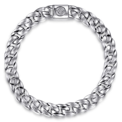 8mm 925 Sterling Silver Men's Solid Cuban Link Chain Bracelet
