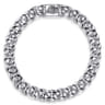 8mm 925 Sterling Silver Men's Solid Cuban Link Chain Bracelet