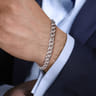 8mm 925 Sterling Silver Men's Solid Cuban Link Chain Bracelet