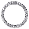 8mm 925 Sterling Silver Men's Solid Cuban Link Chain Bracelet