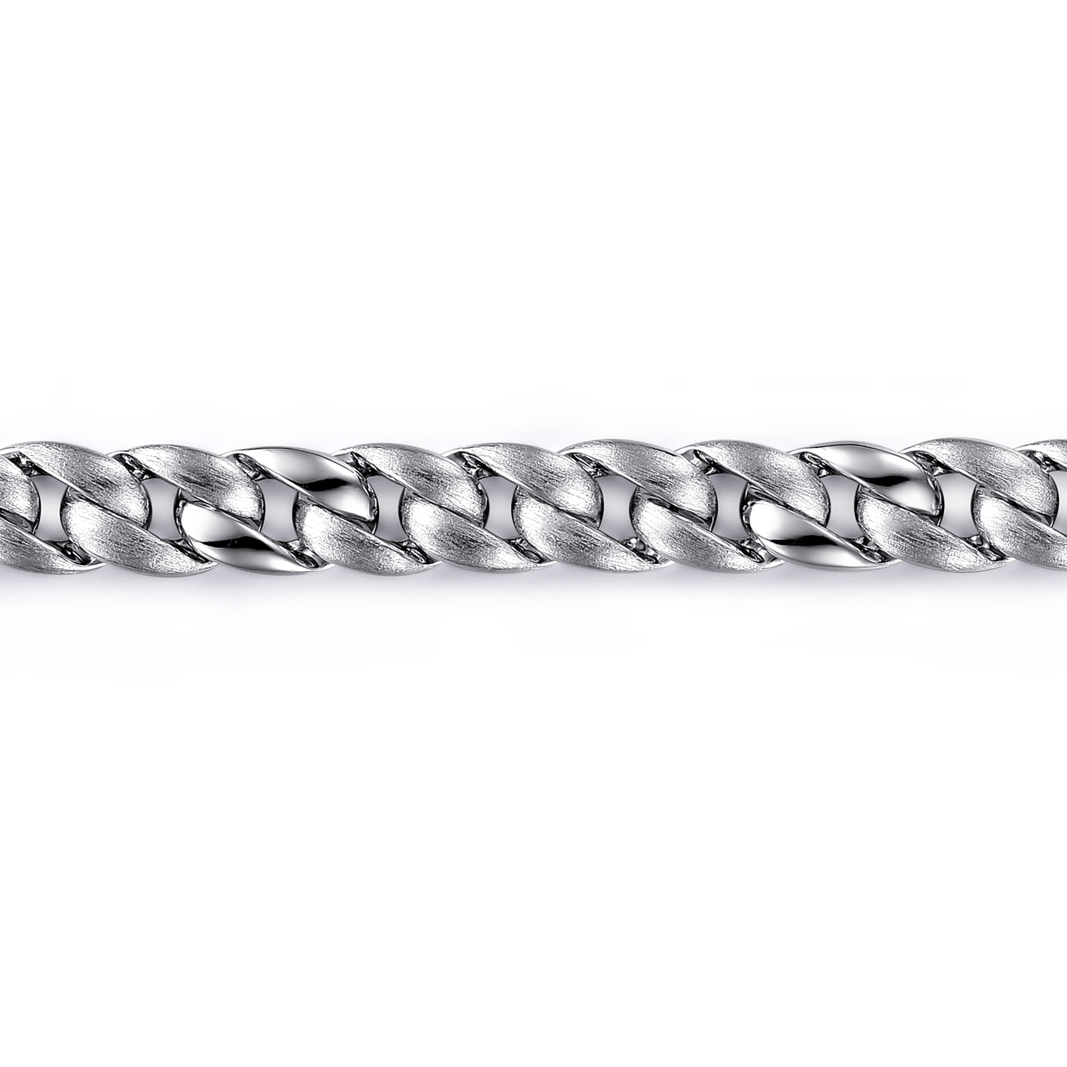 8mm 925 Sterling Silver Men's Solid Cuban Link Chain Bracelet - Shot 2