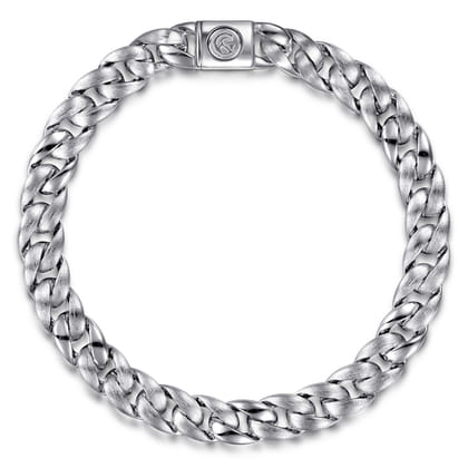 8mm 925 Sterling Silver Men's Solid Link Chain Bracelet