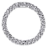 8mm 925 Sterling Silver Men's Solid Link Chain Bracelet