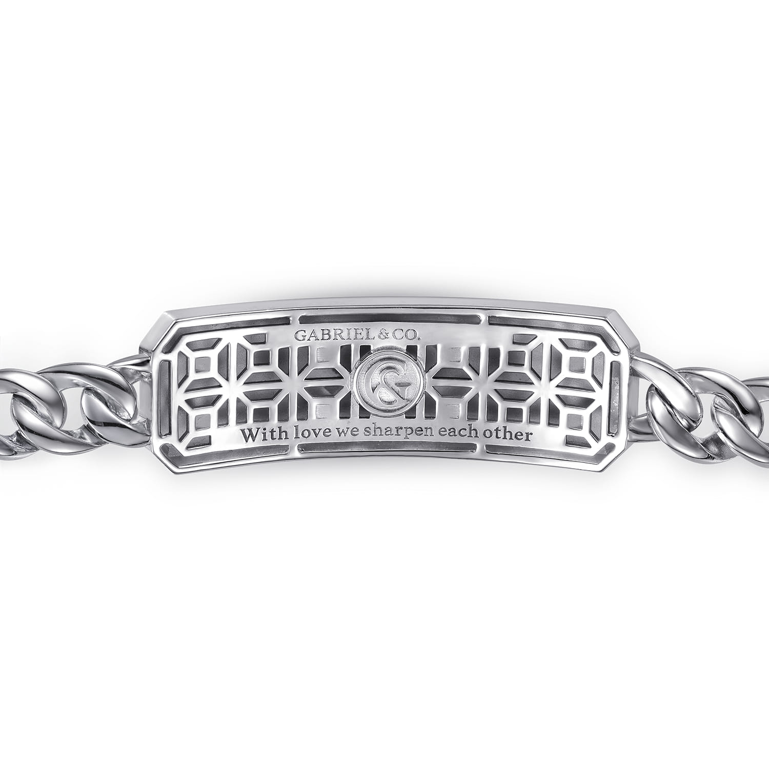 8mm 925 Sterling Silver and 14K Yellow Gold Garnet Men's Solid Cuban Link Chain Bracelet With Dagger ID - Shot 3