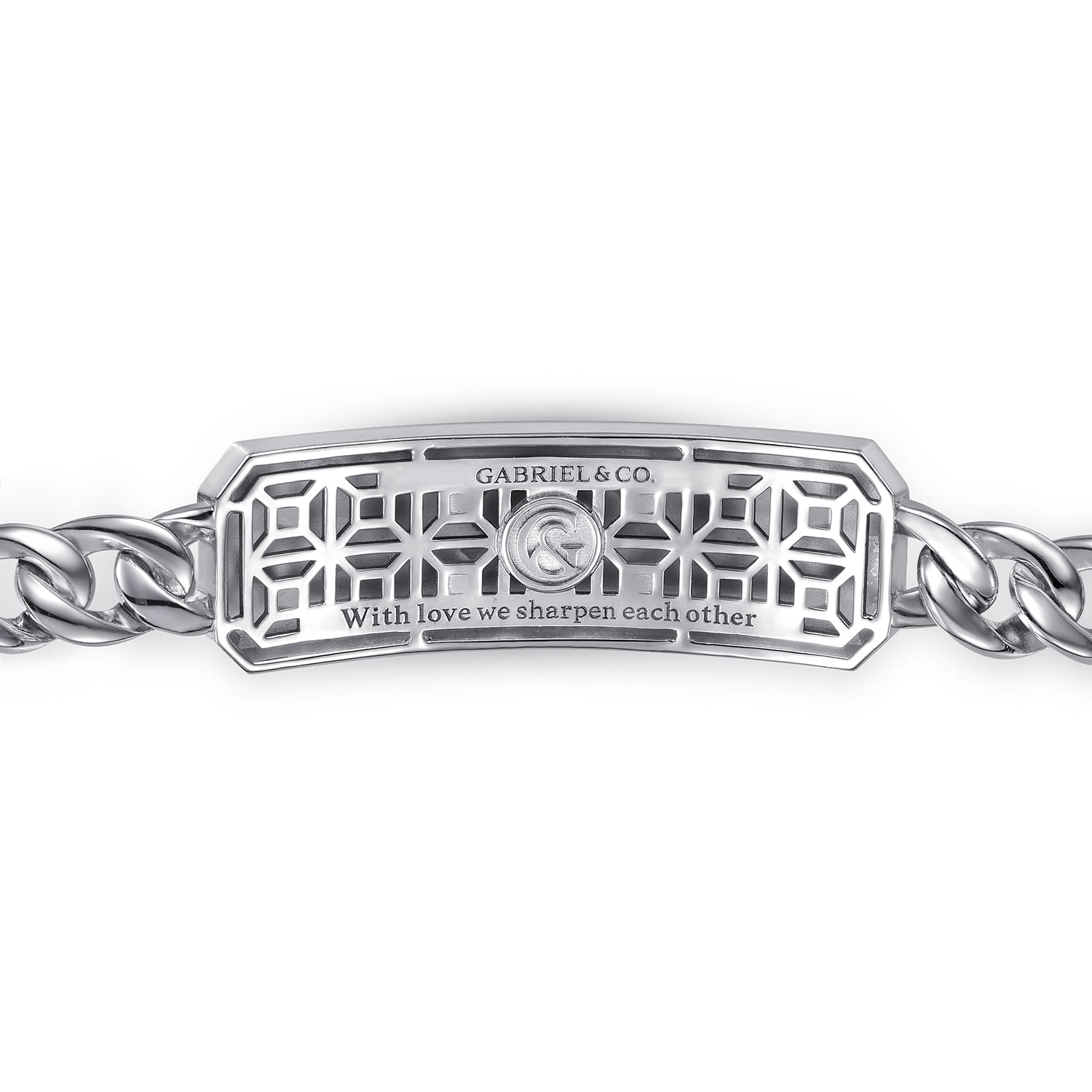 8mm 925 Sterling Silver and 14K Yellow Gold Garnet Men's Solid Cuban Link Chain Bracelet with Dagger ID - Shot 3