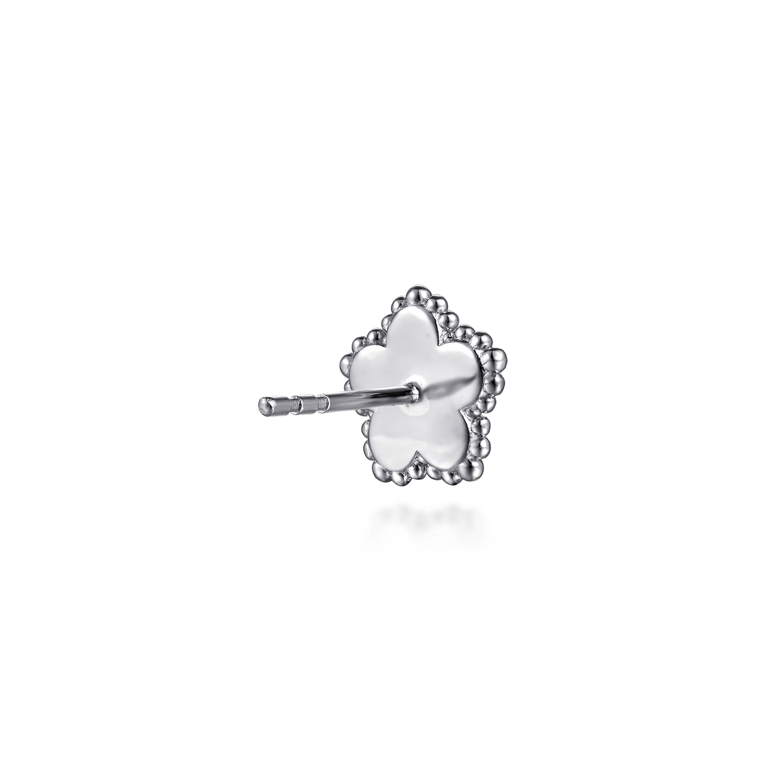 925 Serling Silver Diamond Bujukan Frame Flower Diamond Cut Stud Earrings