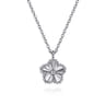 925 Serling Silver Diamond Pendant Necklace-Bujukan - 0.01 ct