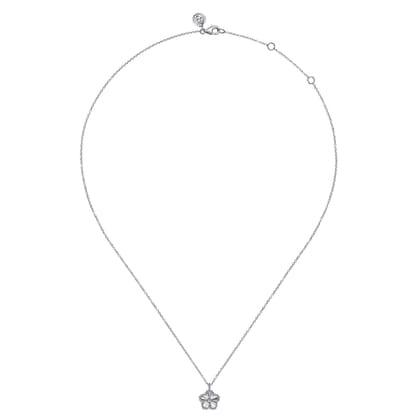 925 Serling Silver Diamond Pendant Necklace-Bujukan