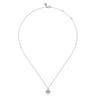 925 Serling Silver Diamond Pendant Necklace-Bujukan - 0.01 ct