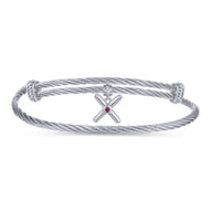 925 Silver-Stainless Steel Bangle