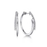925 Sterling Silver 30mm Bujukan Bypass Classic Hoop Earrings