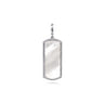 925 Sterling Silver 35mm Bujukan Dog Tag With Detachable Bail With Mother Of Pearl