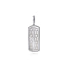 925 Sterling Silver 35mm Bujukan Dog Tag With Detachable Bail With Mother Of Pearl