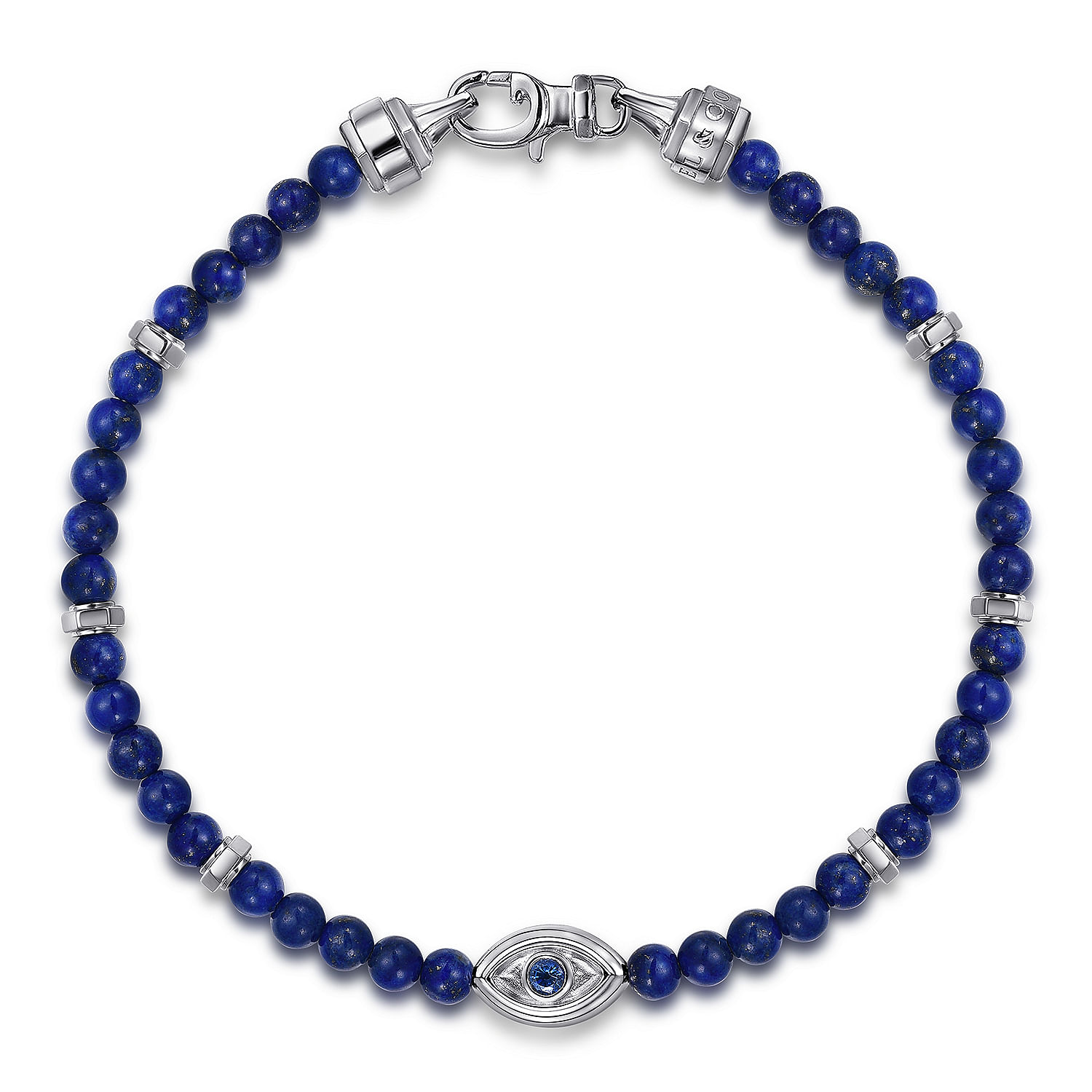 925-Sterling-Silver-4mm-Lapis-and-Sapphire-Beaded-Bracelet-with-Evil-eye1
