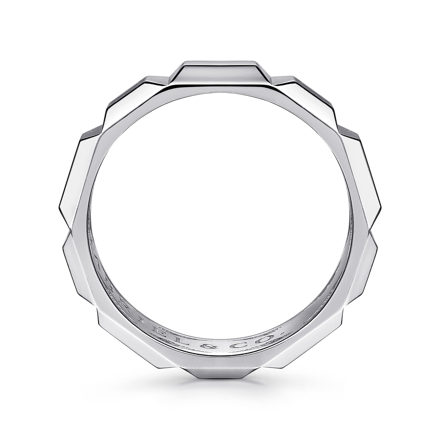 925 Sterling Silver 6mm Square Mens Ring in High Polished Finish - Shot 2