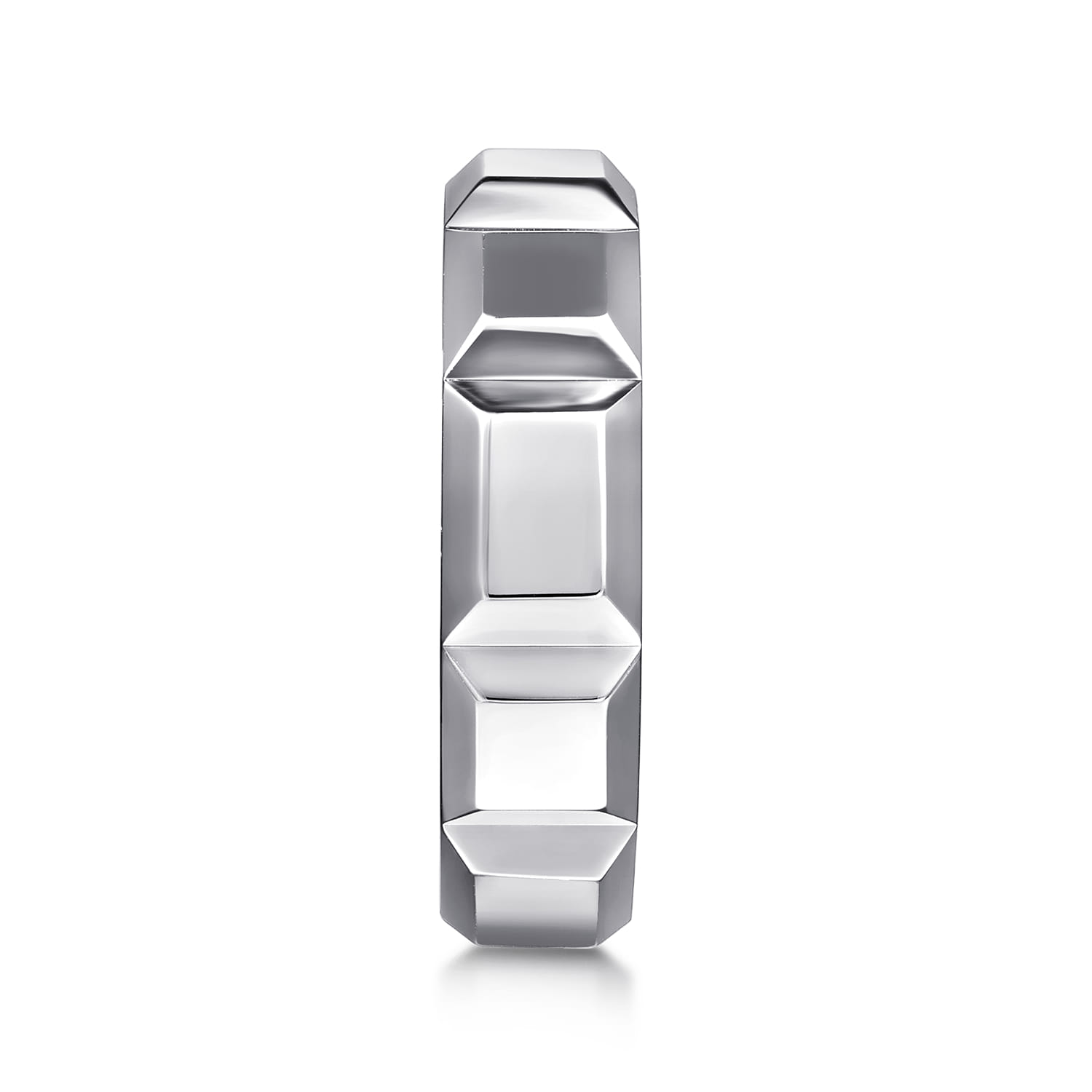 925 Sterling Silver 6mm Square Mens Ring in High Polished Finish - Shot 4