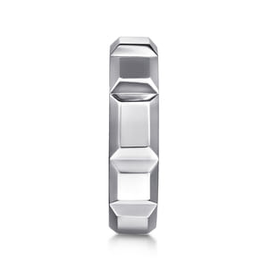 925 Sterling Silver 6mm Square Mens Ring in High Polished Finish