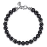 925 Sterling Silver 8mm Black Onyx Bracelet