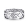 925 Sterling Silver 8mm Square Mens Ring in High Polished Finish