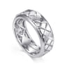 925 Sterling Silver 8mm Square Mens Ring in High Polished Finish