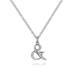 925 Sterling Silver Ampersand Necklace