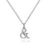 925 Sterling Silver Ampersand Necklace