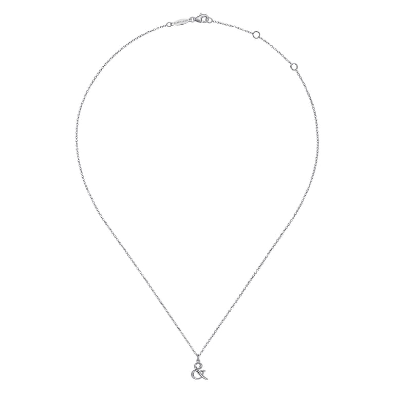 925 Sterling Silver Ampersand Necklace - Shot 2