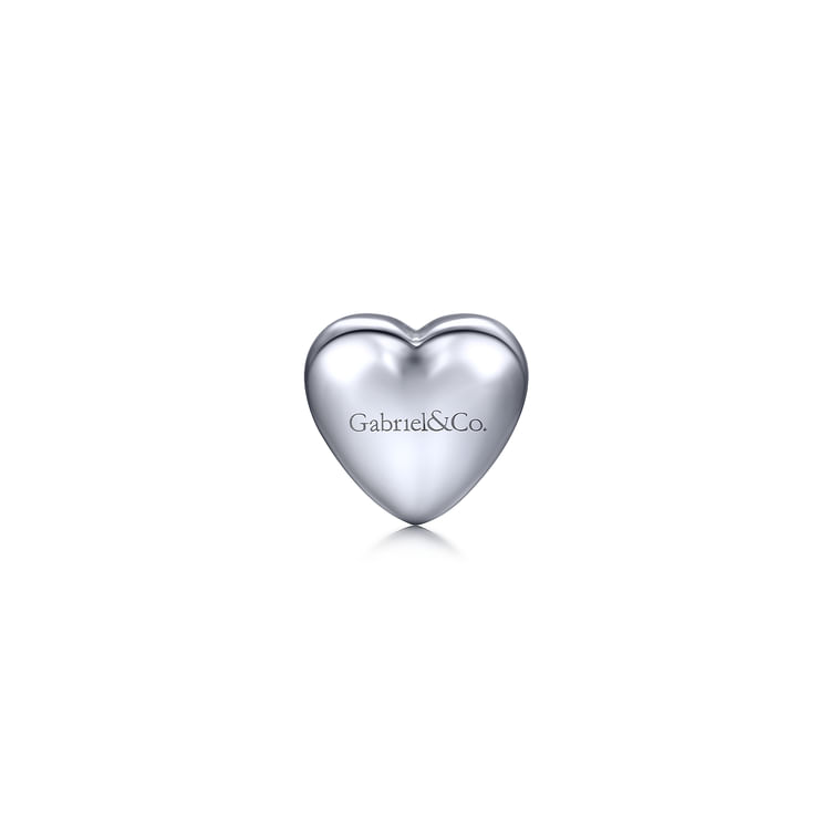 925 Sterling Silver Aquamarine Heart Pendant