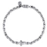 925 Sterling Silver Beaded Cross Bracelet