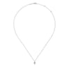 925 Sterling Silver Beaded Diamond Cross Necklace-Bujukan - 0.02 ct